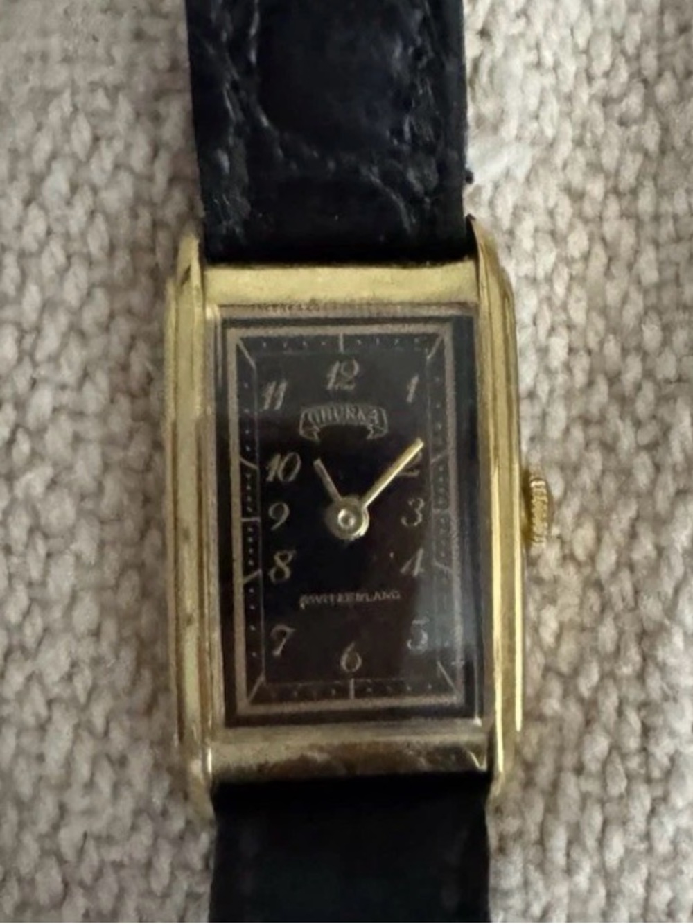 Rare Ghurka Tank Watch - Original Band, free Ghurka Leather Conditioner Included